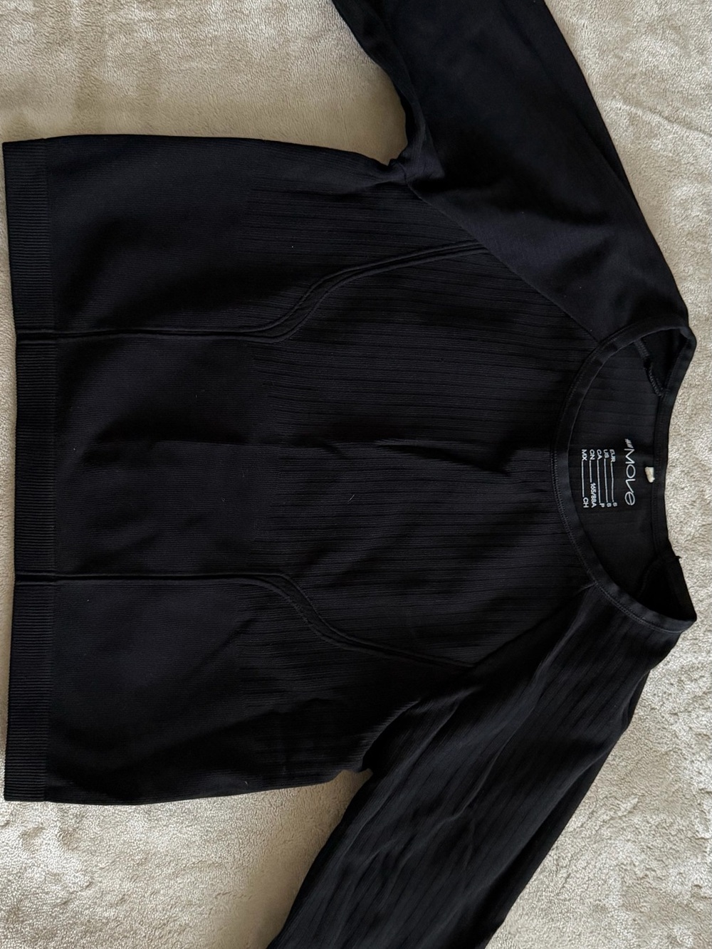 H&M Black Ribbed Crewneck seamless Tank Top